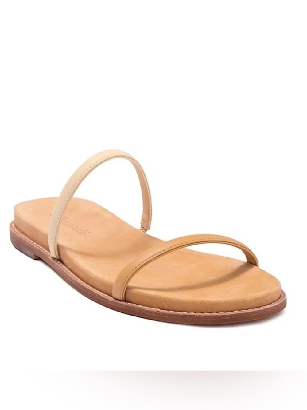 Madewell Paris Minimalist Beige Strappy Slide Sandals